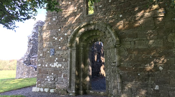 Ornate, Romanesque door into Monaincha abbey, Roscrea | Photo (c) Tipp FM/MaryAnn Vaughan
