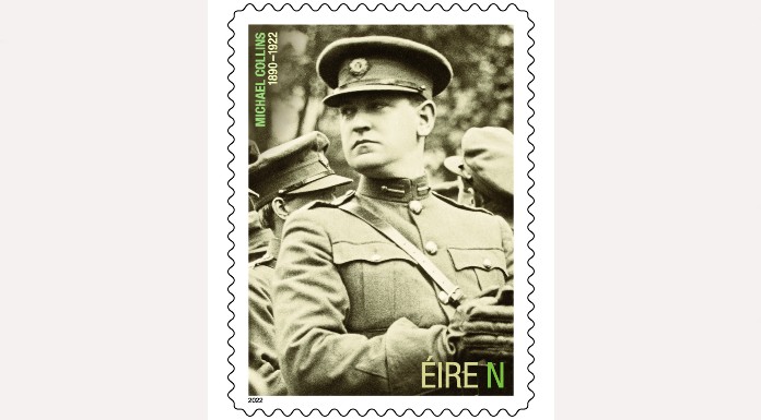 An Post stamp commemorating Michael Collins centenary