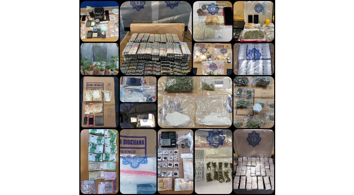 A photo showing some of the drugs seized in Clonmel during the year. Photo: An Garda Síochána.