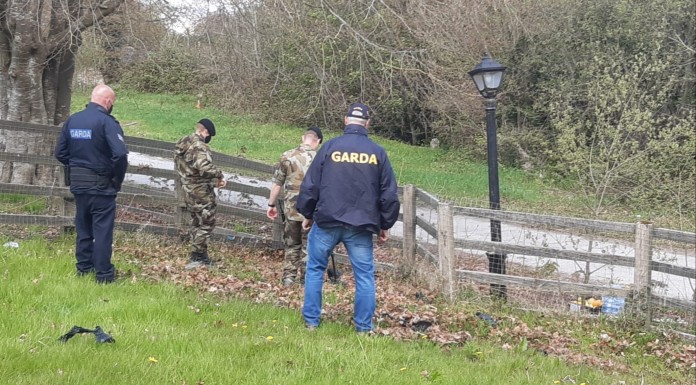 A photo of the Garda operation in Clonmel, which also involved members of the Defence Forces. Photo: An Garda Síochána.