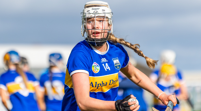 Caoimhe Stakelum in action for the Tipperary minor camogie team. (c) Sportsfocus.ie.