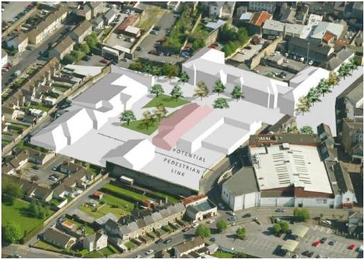An architect's impression of what Mick Delahunty Square might look like with the new library. Image courtesy of Tipperary County Council Library Services.