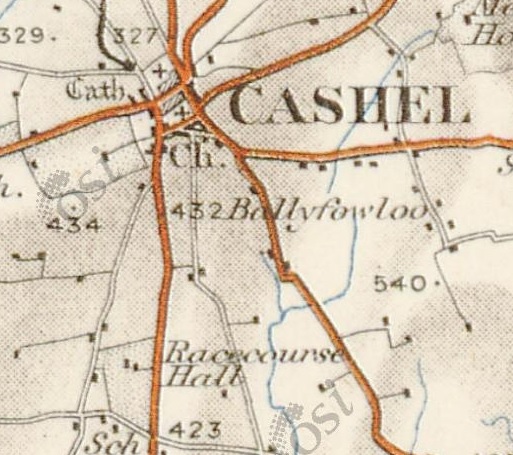An example of a place-name related to horse racing, just outside Cashel, mapped c. 1840 | Photo: Ordnance Survey Ireland