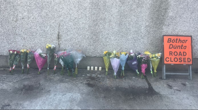 Floral tributes at Clonmel crash site
