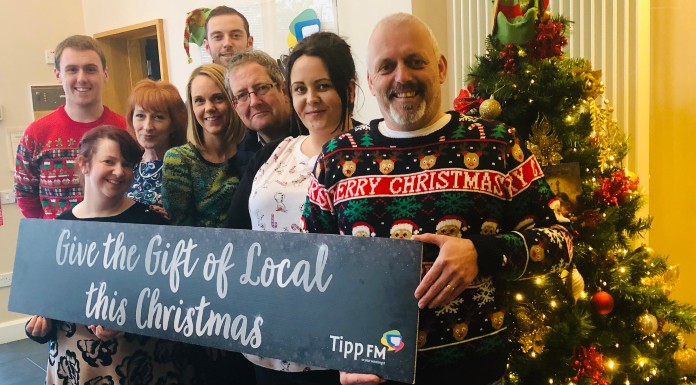 Tipp FM staff promoting the Gift of Local campaign. Photo © Tipp FM