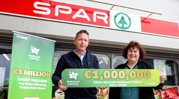 Lottery Daily Million win Spar Shop Borrisokane in Co. Tipperary
