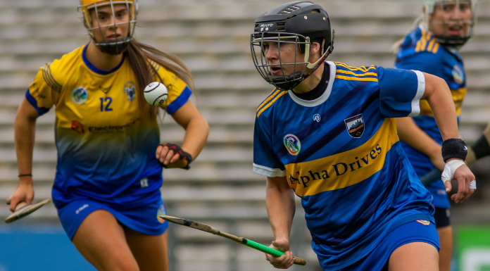 Mary Ryan in action for Tipperary. Photo from Camogie Association via Canva.com.