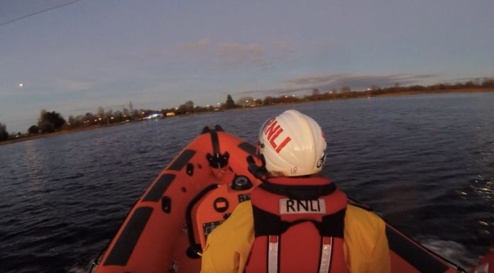15 December 2021. Lough Derg RNLI launched to assist a person in difficulty in the water. Photo: Lough Derg RNLI.