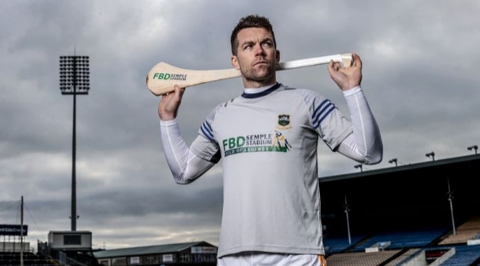 Tipperary hurler Pádraic Maher was on hand for the announcement of FBD Semple Stadium's five-year agreement. ©INPHO/Dan Sheridan