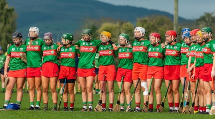 Drom-Inch's players readying themselves for battle in the 2021 Tipperary Senior Camogie Final. Photo: Sportsfocus.ie