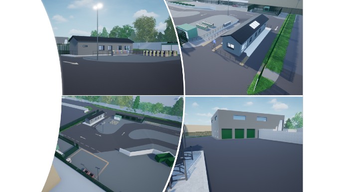 Drawings of the proposed new civic amenity centre and machinery yard in Nenagh.