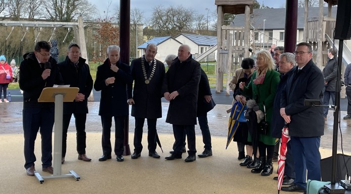 Minister Darragh O'Brien at the official opening of Newport Town Park 
Photo © Tipp FM