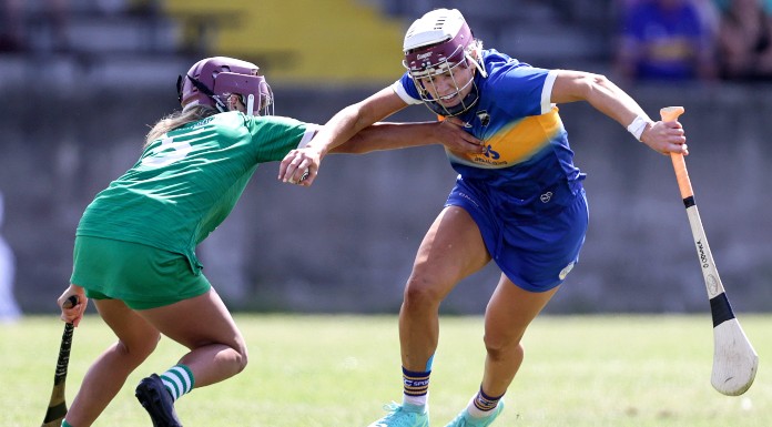 Orla O'Dwyer in action for Tipperary. Photo from INPHO Photography with thanks to the Camogie Association.