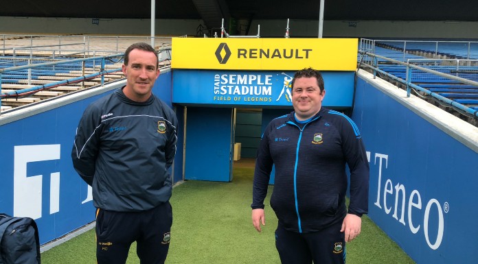 Tipperary under-20 manager Paddy Christie and one of his selectors David Power.