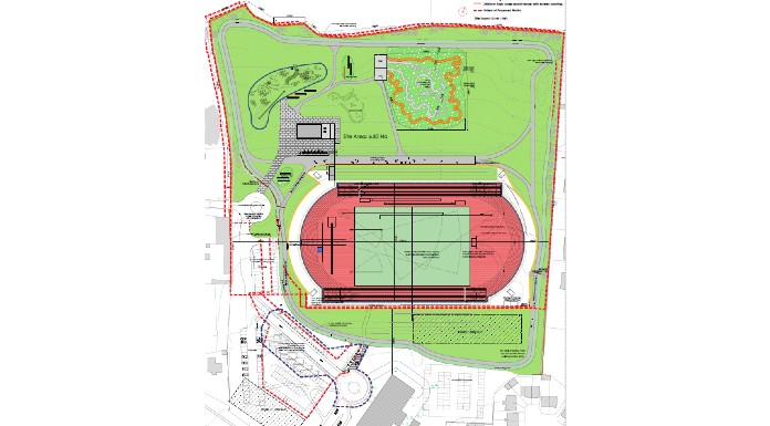 Plans for the Clonmel Sports Hub, contracts were signed on July 20,2021. Picture courtesy of LIT.
