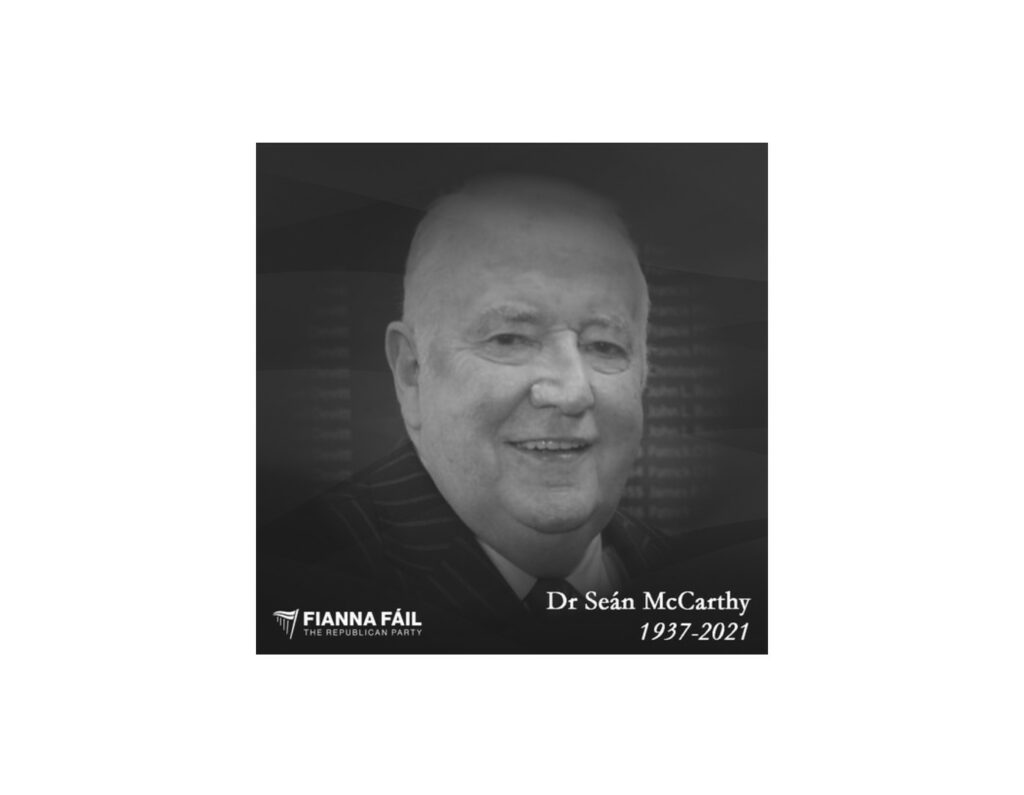 The late Dr Seán McCarthy. Photo: Fianna Fáil Facebook.