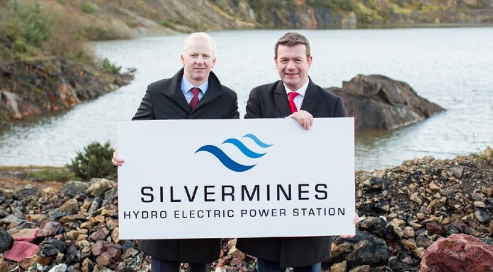 Alan Kelly TD & Darren Quinn of Silvermines Hydro at the site