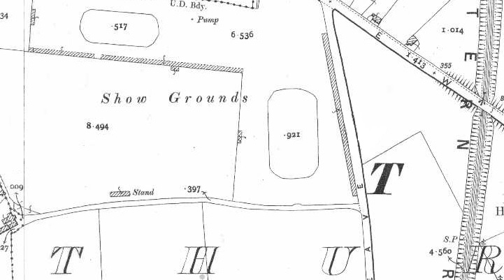 Historic 25" ordnance survey map showing Thurles "show grounds" c. 1897 | Photo: Ordnance Survey Ireland