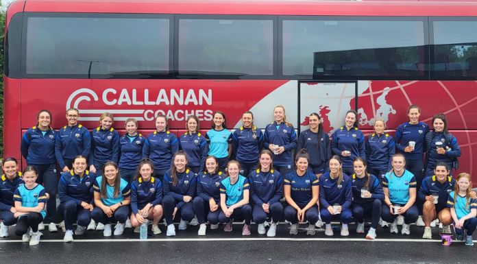 Tipp Junior Camogie Team en route to Ashbourne. Photo from Tipperary Camogie Twitter Account: 
@camogietipp